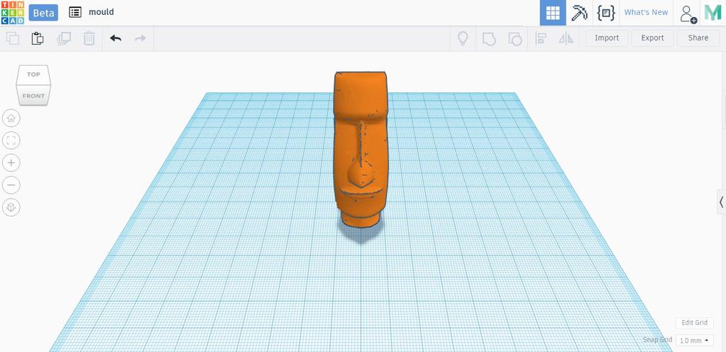 01 Import the object into Tinkercad, resize it as