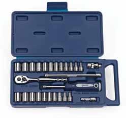 Sockets & Drive Tools 1/4" Drive 27 Piece 1/4" Drive Socket and Drive Tool Set 12 Point Compact Case Tool Set, SAE & 50672 27 Piece 1/4" Drive Socket and Drive Tool Set 1/4" Drive Tools: 1/4" Drive