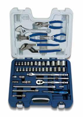 Sockets & Drive Tools 3/8" Drive 58 Piece 3/8" Drive Socket, Screwdriver, & Pliers Set 6 Point Rugged-Case-System Tool Set, SAE and etric 506 58 Piece 3 " Drive Socket, Screwdriver and Pliers Set