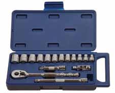85 Piece 3/8" Drive Socket and Drive Tool Set 6 Point Compact Case Tool Set, SAE 50663 Piece 3 " Drive Socket and Drive Tool Set 3/8" Drive Tools: 3/8" Drive Shallow 12 Point Sockets: 31001 7 3 "