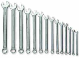 30 High Polish Chrome Finish, 12 Point, SAE 009 16 Piece Combination Wrench Set, 12 Point, SAE, in Vinyl Pouch 50007 208 1 220 5 232 1 210 5 222 234 1 1 212 3 224 3 236 1 1 214 7 226 240 1 1 216 1 2