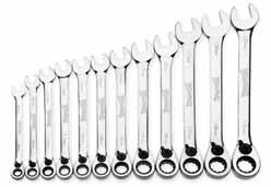 Wrenches Ratcheting/ Adjustable Reversible Ratcheting Combination Wrenches High Polish Chrome Finish, 12 Point, etric WS-12RC List Price $ 294.83 Your Price $ 206.