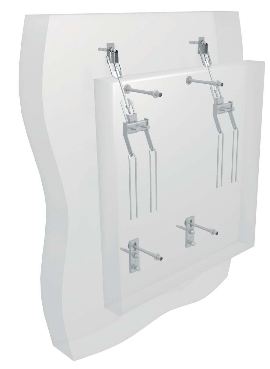 Panel hangers FB-H The MOSO an upper part, a middle part and a cast-in part. There are several models of the upper part available depending on the structural situation.