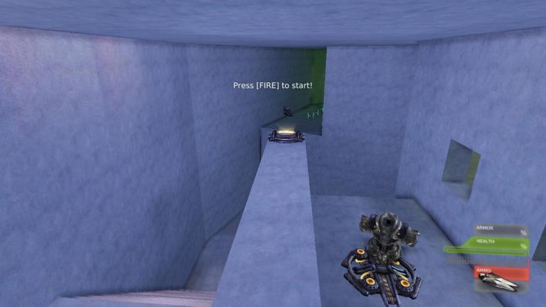 The bottom level: The most health vials and ammo pick-ups are placed at the lowest ground level as the player is more vulnerable there.