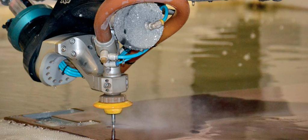 WATERJET CUTTING We have the newest and most innovative 3D technology for waterjet cutting, which precisely cuts soft,