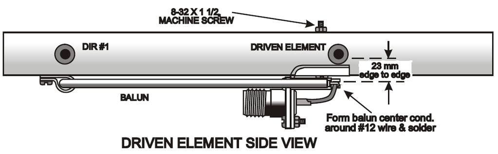 Page 5 Install the two T-match rods and T-match bars on the driven element as shown in the diagram (Figure 4).
