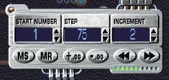 Counter This control bar allows you to: Start the counter Stop the counter Manually step through the count Restart the counter with the original settings Clicking the Help button will show you an