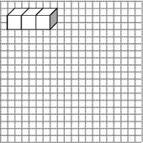Instruct students to replicate the drawing on their handout: Grid Paper Cubes. 10.