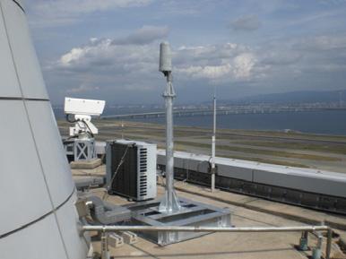 As mentioned above, Kansai A/P is surrounded on all four sides by sea. So it is difficult to install antennas widely around the airport.