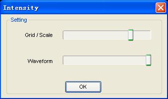 The following figure shows the intensity dialog.