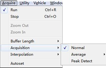 3.11 Acquisition Modes There are two acquisition modes: Normal, Average and Peak Detect.