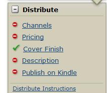 Step 5 Distribute Options Whilst your book is in review, you can take care of