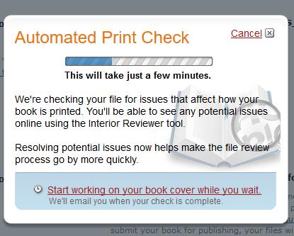 Figure 7 - Automated Print Check Once your file has gone through the