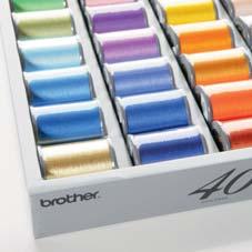 Brother s built-in colour charts clearly label the colours in your pattern with numbers that correspond to your spools, making thread selection even