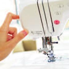 when the machine is ready to sew.