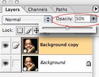 The objects or people in your image will have a soft, glowing effect. Figure 35. Opacity 5.