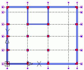 Continue to draw walls by clicking the D20, E20 and E21' axis intersections. 5. Press Esc.