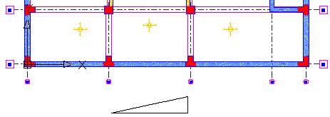 1. On the AutoCAD Draw toolbar, click. 2. As the ramp is made up of the S11 slab, snap to the slab corners to define the ramp length.