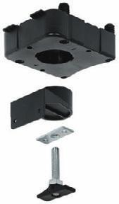 Adjustable plinth set for extending side panel Material: Plastic mounting plate, connecting piece and adjustable foot, steel counterplate and screw Finish/Colour: Mounting plate, connecting piece and