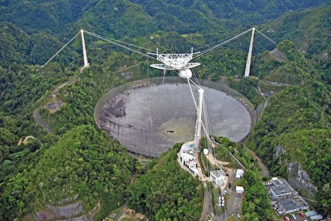 The Arecibo Observatory in Puerto Rico has