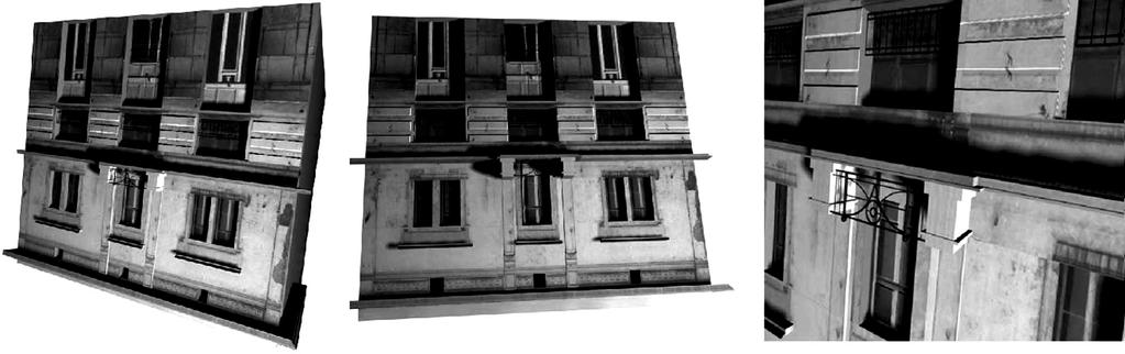 Only image A on the left was used for 3D reconstruction Figure 5: General views and detail of the photo-textured model of the Vouros residence These data allow metric modeling if the object s
