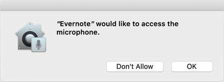 In order to input audio into your apps using your Focusrite interface, you will be required to press "OK".