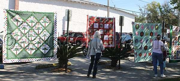 There were quilts all over the downtown Trenton area on Saturday.
