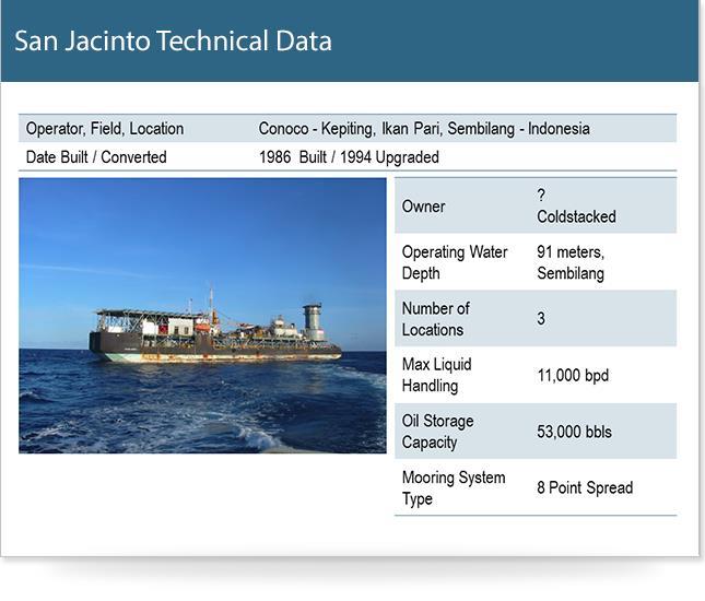 Repurposed Barges Offer Small Field Options Depending on the environment, some FPSO developments will use repurposed barges, such as in this San Jacinto