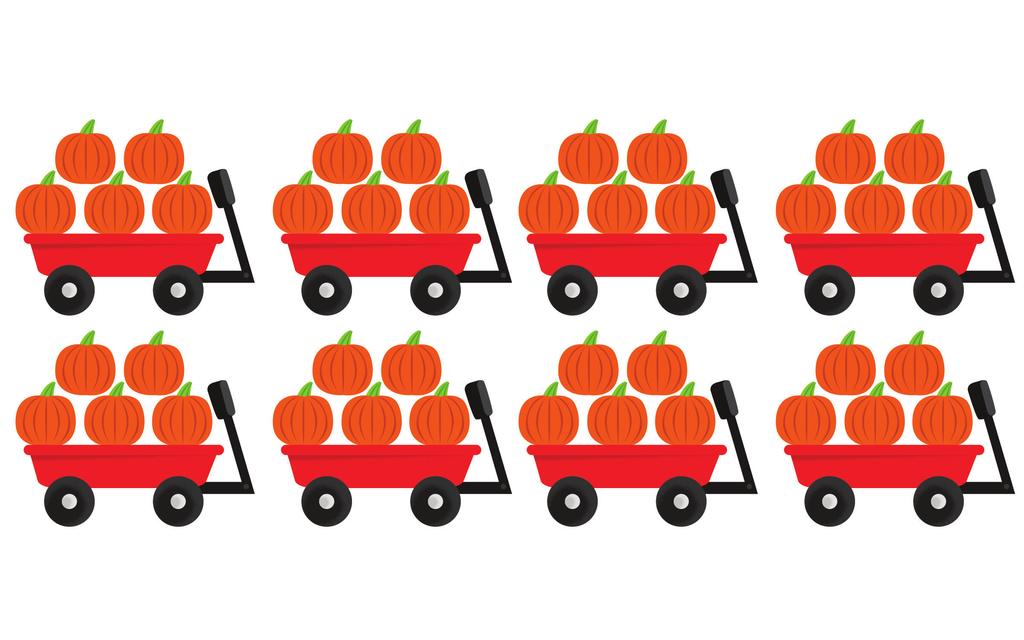 Part 4 Count by Fives A. Ana drew pumpkins in wagons on a computer. Show how you count the pumpkins.,,, There are pumpkins. B.