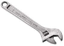 10 in. Crescent Wrench (about $16) The 10 crescent wrench is the most versatile of the adjustable wrenches. Used for nuts and bolts as well as bending metal. 5-1/2 in.