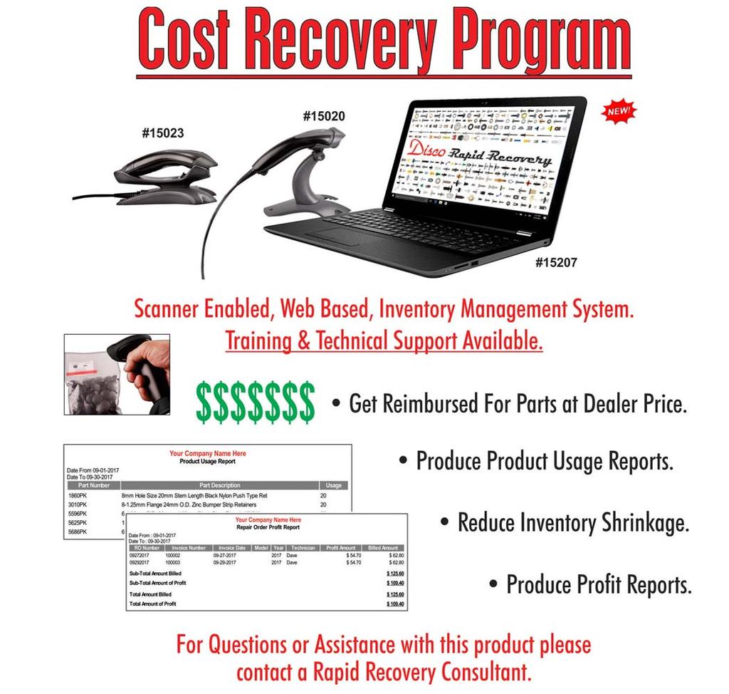 Cost Recovery Program Part # Software Use Qty.
