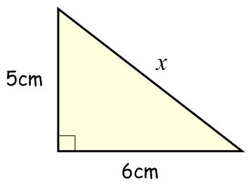 Example 1 finding the length of the hypotenuse Calculate the length of x in this triangle. Do not use a scale drawing. We are finding the length of x.