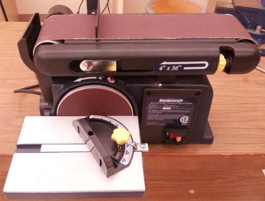 Belt & Disc Sander 1. Wear Safety Glasses and a dust mask when using this tool 2. DO not use the belt sander if the piece of work can be done on another tool ( ask supervisor for advice) 3.