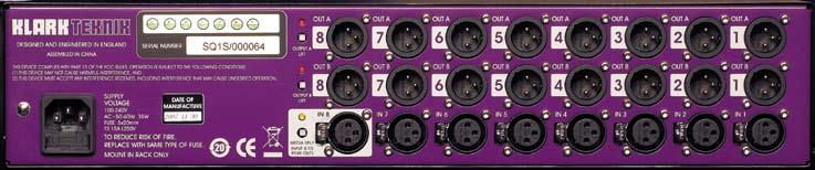 Each channel shall have a variable-gain microphone preamplifier feeding two electronically balanced outputs (identified as A and B, located on the rear panel).
