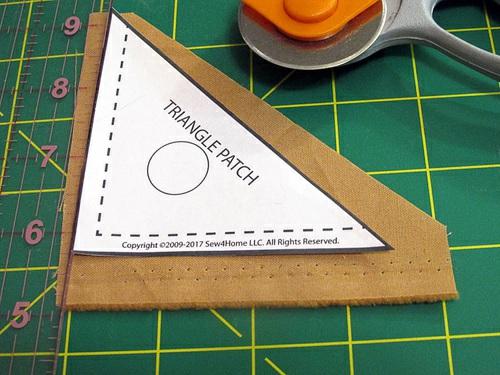 how to slice off the ragged side edges of the stitched panels to get the 7" width, but you can also trim the top and bottom to fit the final 9" if you start with larger panels. 4.
