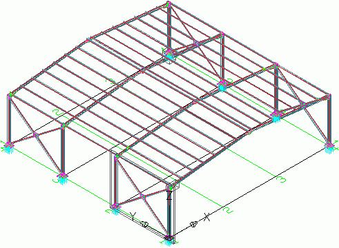 Creating purlins The purlin tool creates a set of regularly spaced members on the selected rafters. Simply select the rafters and the purlins are automatically created.