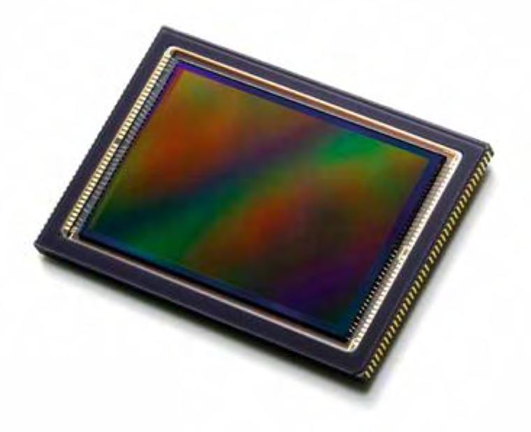 Works on the same principle as CCD, but is manufactured by the same process as computer memory