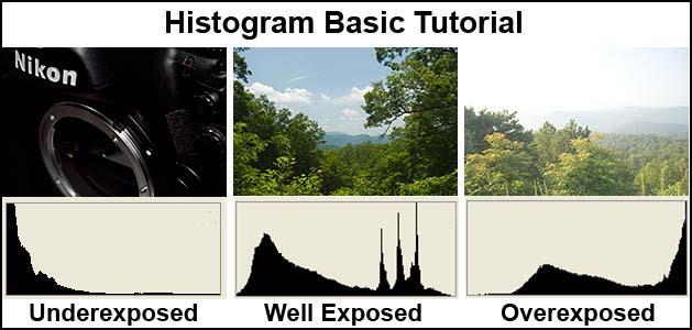 How to evaluate the histogram Underexposure will have little or no data on the right and overexposure will have little or no