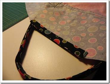 Use the bag front as a pattern piece by laying it cross grain on the