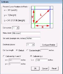 In this demonstration we will create a new calibration by selecting the Calibrate option. 7. The calibration window will allow you to create and save a calibration setting.