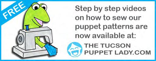 2017 The Tucson Puppet Lady Pig Felt Hand Puppet Pattern & Instructions PDF All Rights Reserved. Instructions, photos and patterns copyrighted by The Tucson Puppet Lady.