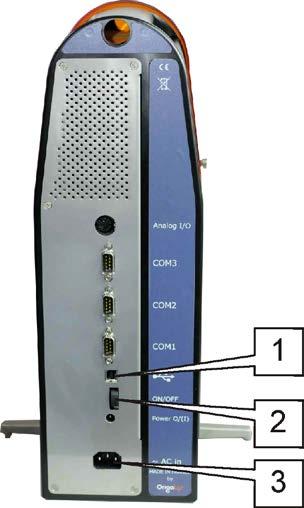 Connecting OGS100 to the PC Figure 7: Connecting the OGS 100 to the PC Connect the USB socket (ref.
