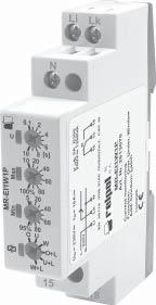 38 MR-EI1W1P AC current monitoring in 1-phase mains ❶ Multifunctions Histeresis mode and the possibility of setting the tripping delay Supply voltage 230 V AC 1 changeover contact: 1 C/O Rated load: