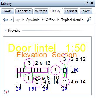 216 Exercise 5: creating a 2D door lintel with a 3D model (method 2) Allplan 2015 5 Enter Door lintel for the name of the new symbol and press EN- TER to confirm.