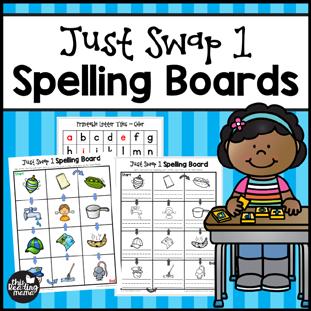 Just Swap 1 Short Vowel Spelling Boards I love how these Just Swap 1 boards require learners to really listen for individual sounds in words {known as phonemic awareness}, which is a very important