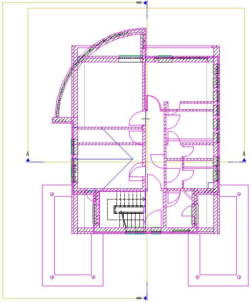 288 Exercise 9: Sections Allplan 2017 13 Press ESC to quit the tool. Activating sections The section is a three-dimensional wireframe model.