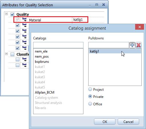 Architecture Tutorial Unit 2: Building Design 31 3 Open the Parameters, attributes tab and click the button beside Catalog assignment.