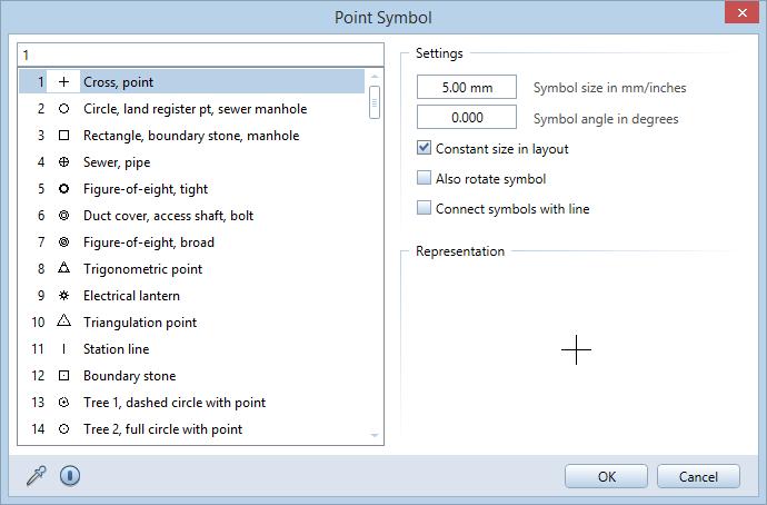 42 Walls Allplan 2017 After you have opened the Point Symbol tool, the first step involves selecting the symbol. The next step is to select a layer. Then you can place the point symbol.