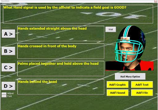 This Play Selection pop-up (shown above) also has options for kicking a Field Goal and punting the ball away.