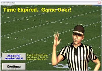 xls file or another TGI game. Miscellaneous Pop-ups: At the end of a game, this pop-up appears to let everyone know the game is over.